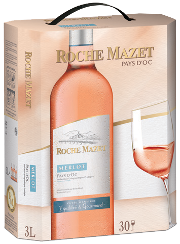 Bag in Box BIB vin rosé Roche Mazet Signature Merlot Rosé